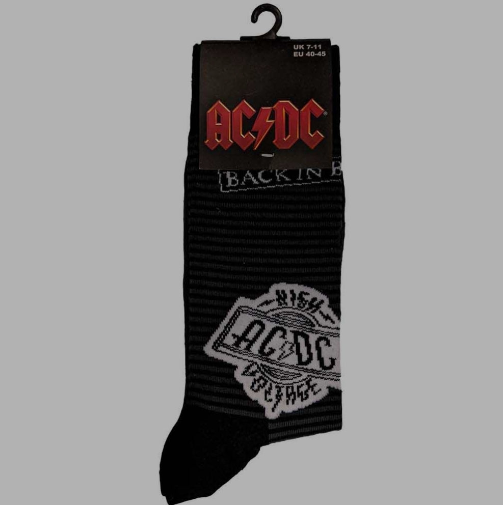AC/DC Icons Ankle Socks – Official Licensed Black Socks