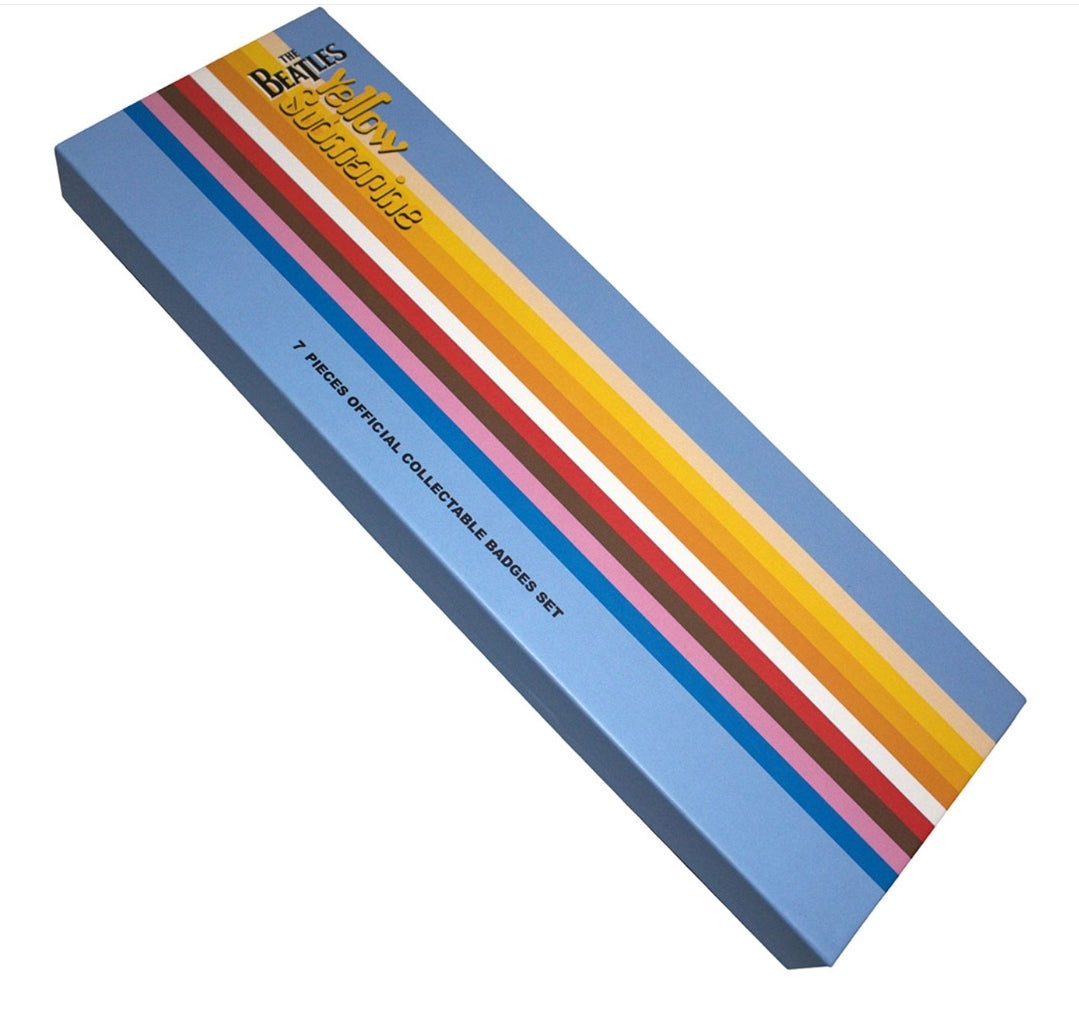 Official The Beatles Yellow Submarine Band Mini Pin Badge Set - 6 Collectable Pins in Premium Box