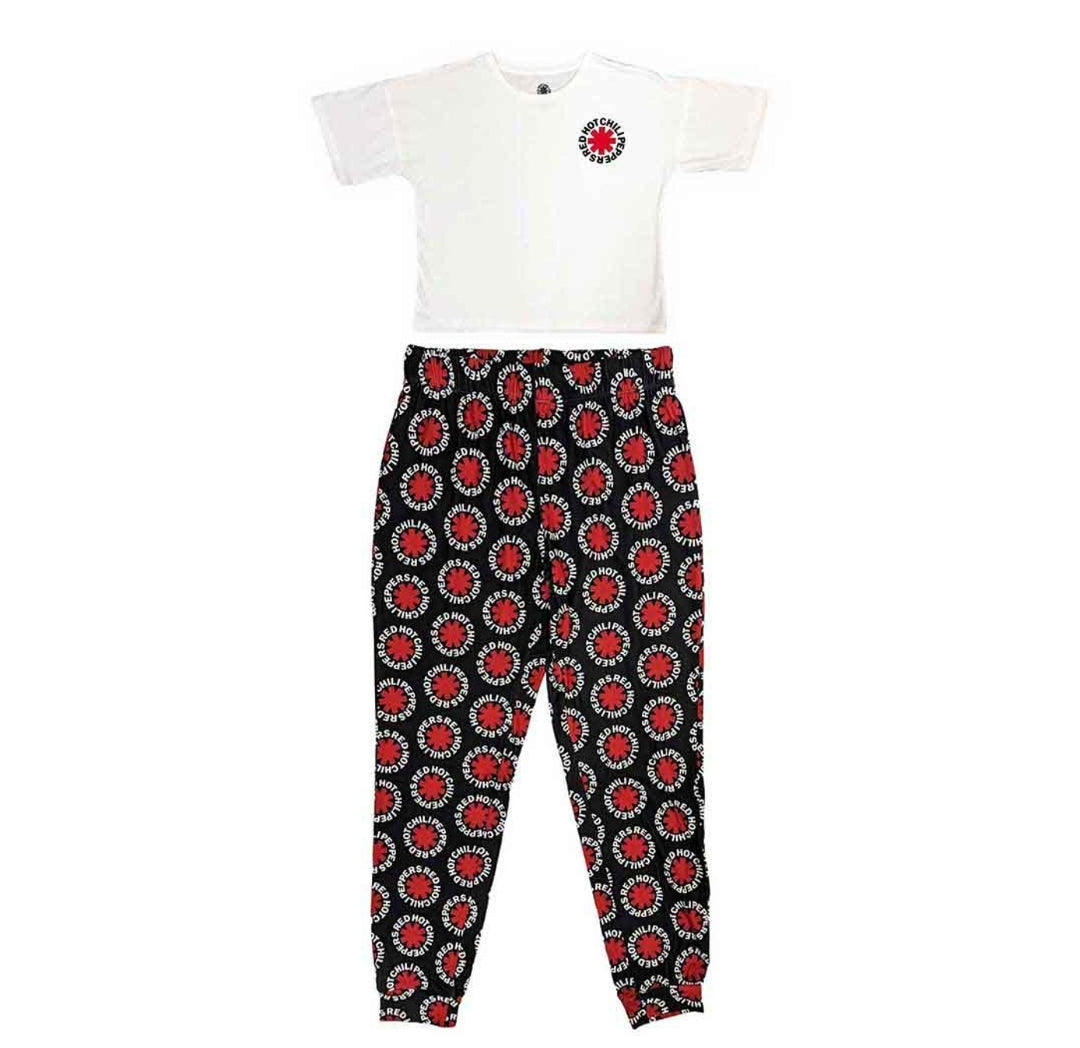 Official Red Hot Chilli Peppers 'Classic Asterisk' Short-Sleeve Pyjamas - Last Chance! | Funk Rock Christmas Eve Box PJ's
