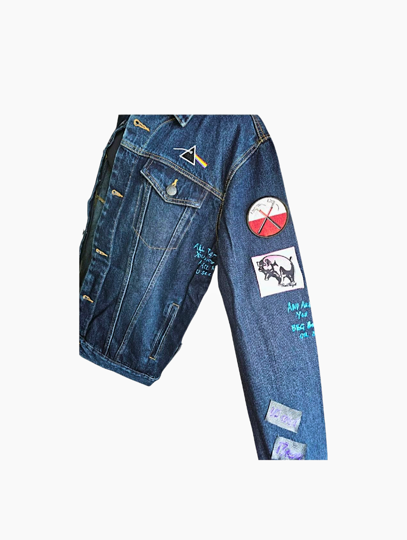 Custom Pink Floyd Denim Jacket - Size L