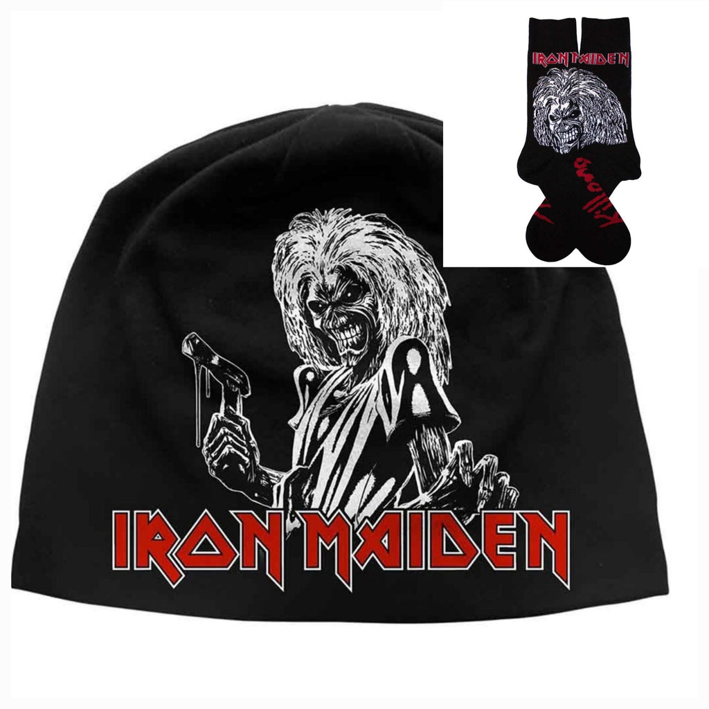 Official Iron Maiden Gift Set – Killers Beanie Hat + Socks | Ultimate Christmas Metal Gift