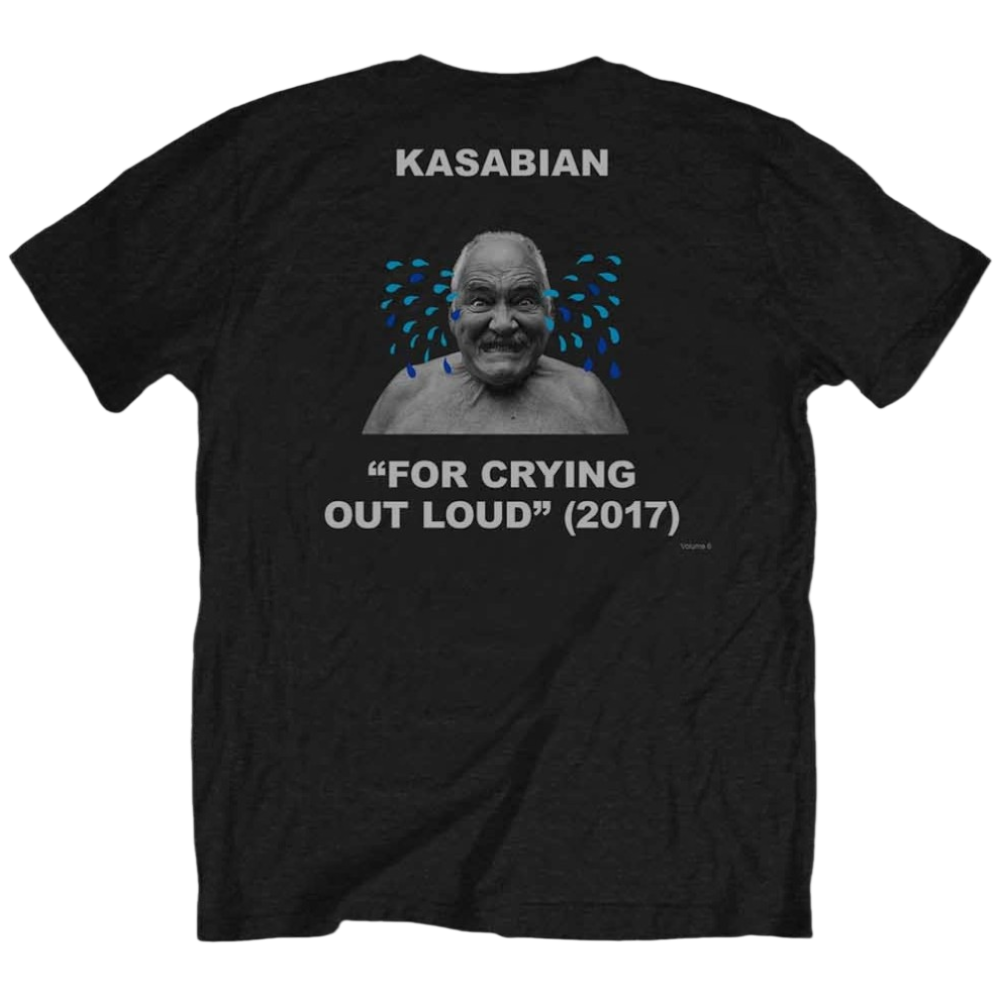 Official Licensed Kasabian 'For Crying Out Loud' 2017 T-Shirt - Unisex Black Front & Back Print