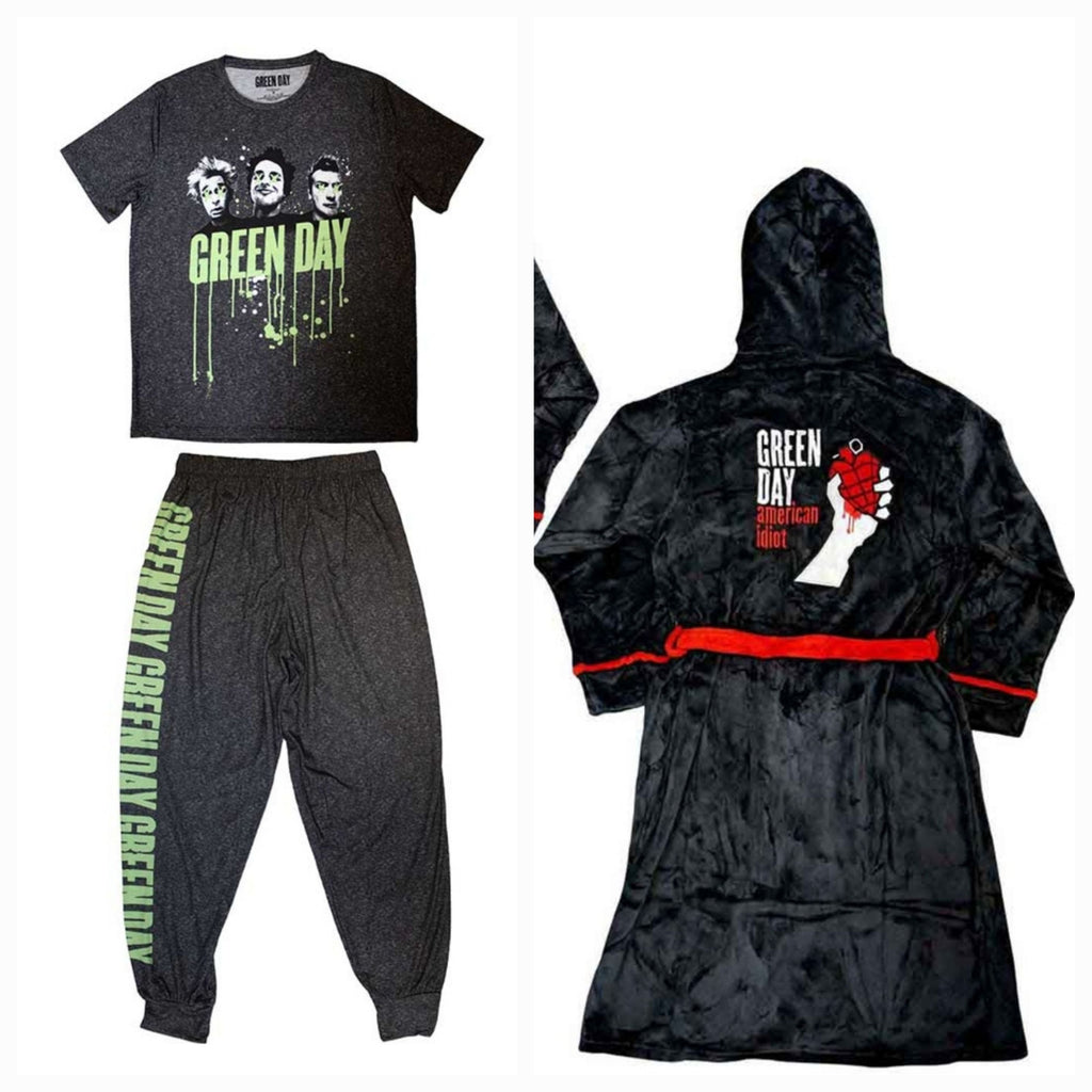 Official Green Day Ultimate Lounge Bundle – Pyjama Set + American Idiot Dressing Gown