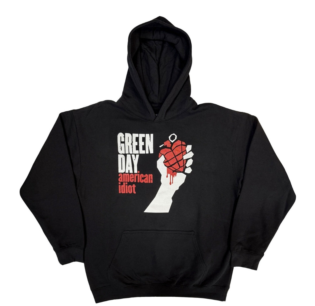 Official Green Day 'American Idiot' Pullover Hoodie - Heart Bomb £40! | Punk