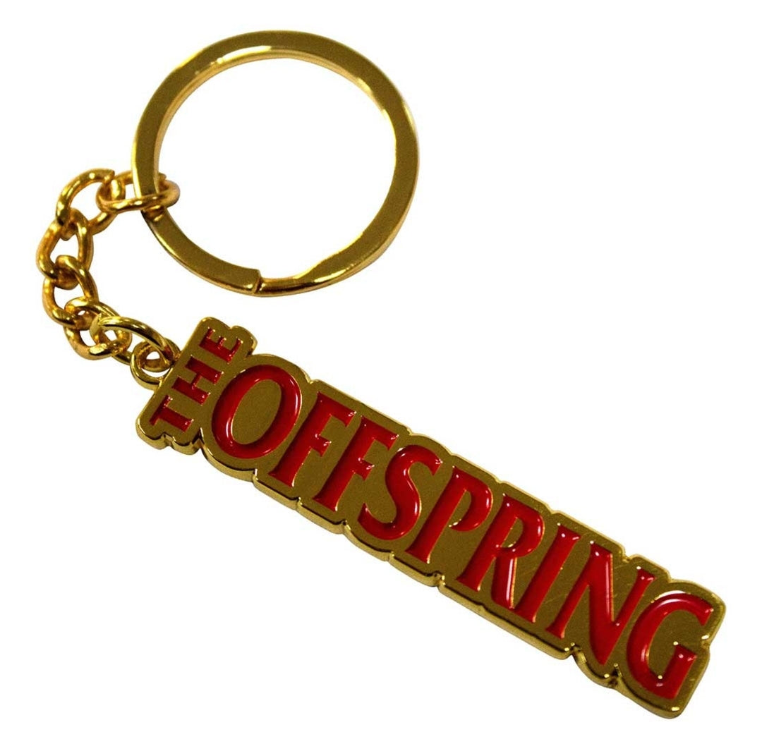 The Offspring Logo Keychain – Official Licensed Light Gold Plated Metal Keyring