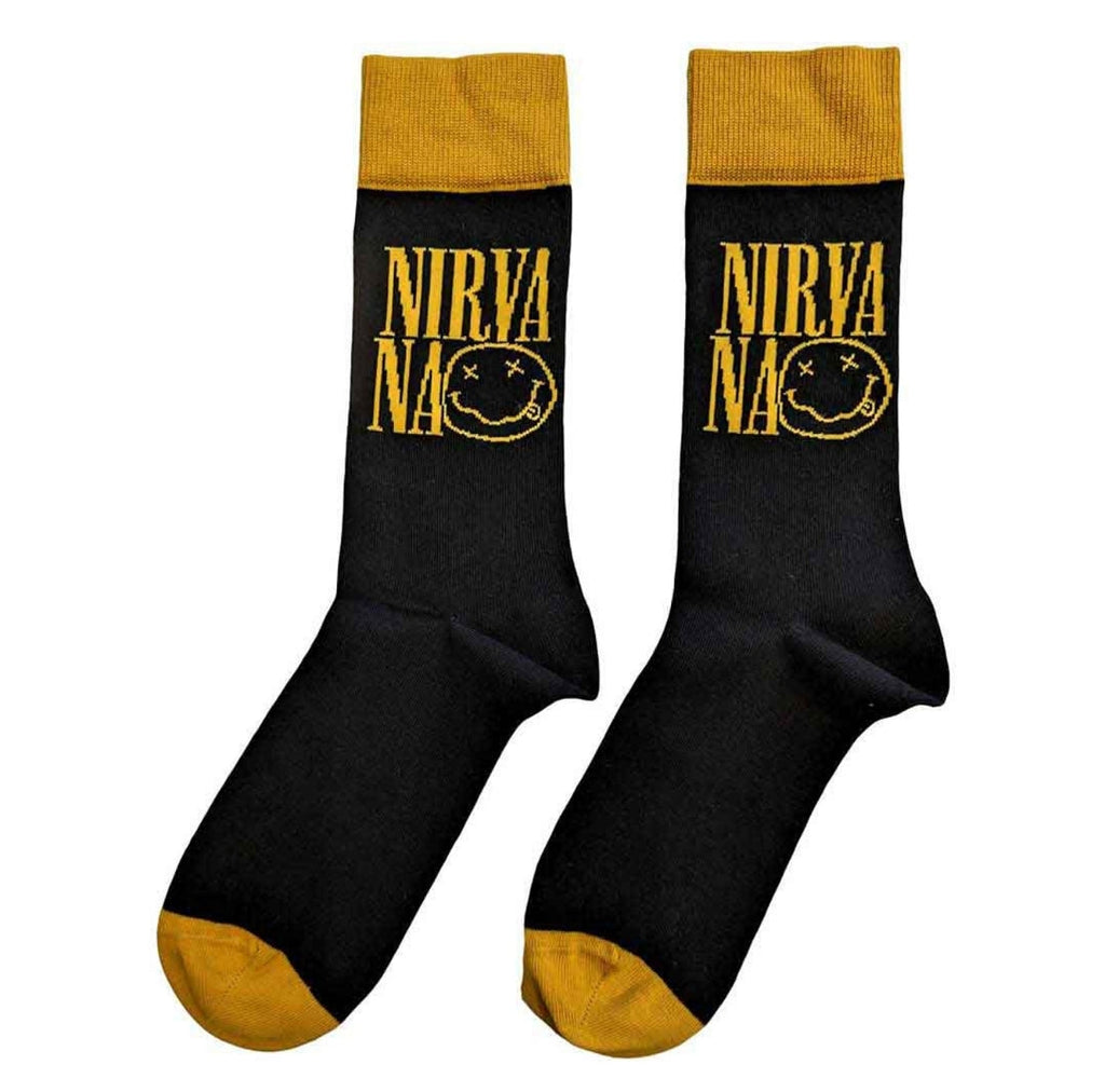 Official Nirvana 'Logo Stacked' Ankle Socks - UK 4-7 Grunge! | Rock Gift
