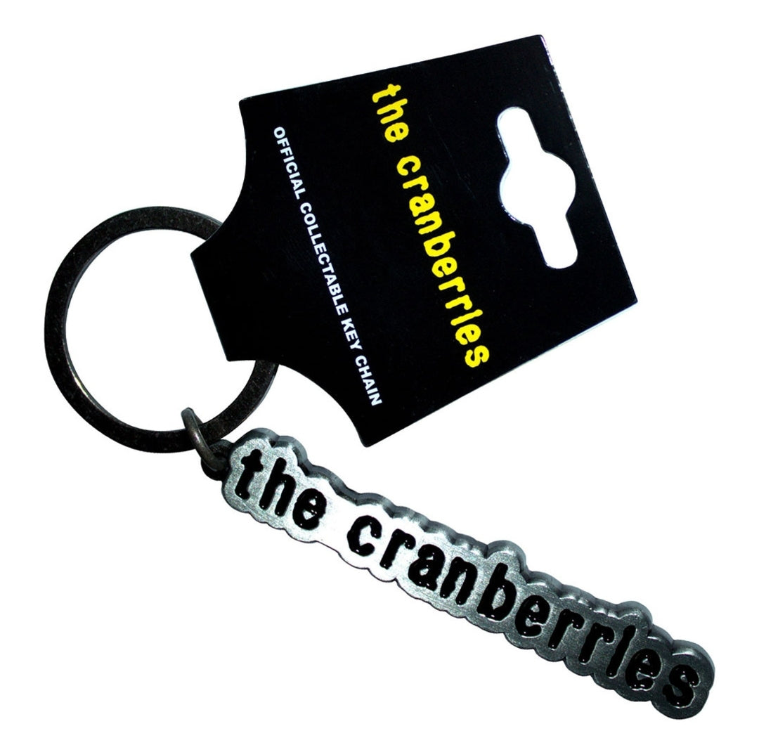 The Cranberries Logo Keychain – Official Licensed Antiqued Silver Metal Keyring