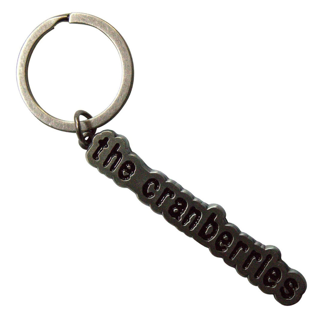 The Cranberries Logo Keychain – Official Licensed Antiqued Silver Metal Keyring