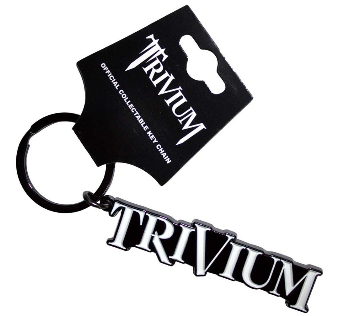 Trivium 'Logo Black' Keychain – Official Licensed Black Nickel Plated Metal Keyring