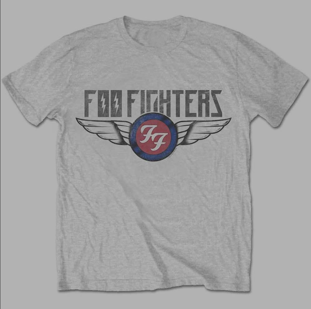 Foo Fighters Flash Wings T-Shirt – Official Licensed White Tee