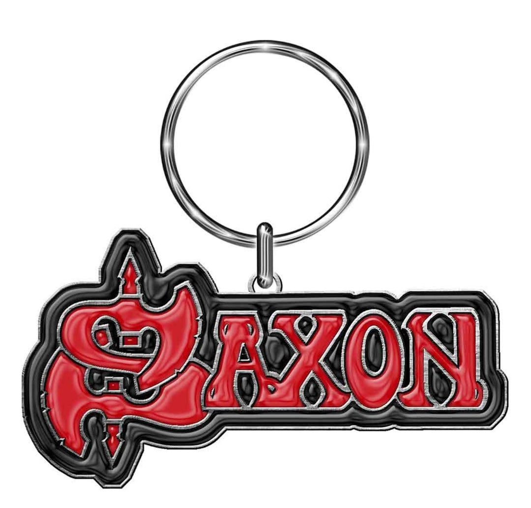 Saxon Logo Keychain – Official Licensed Enamel Infill Metal Keyring
