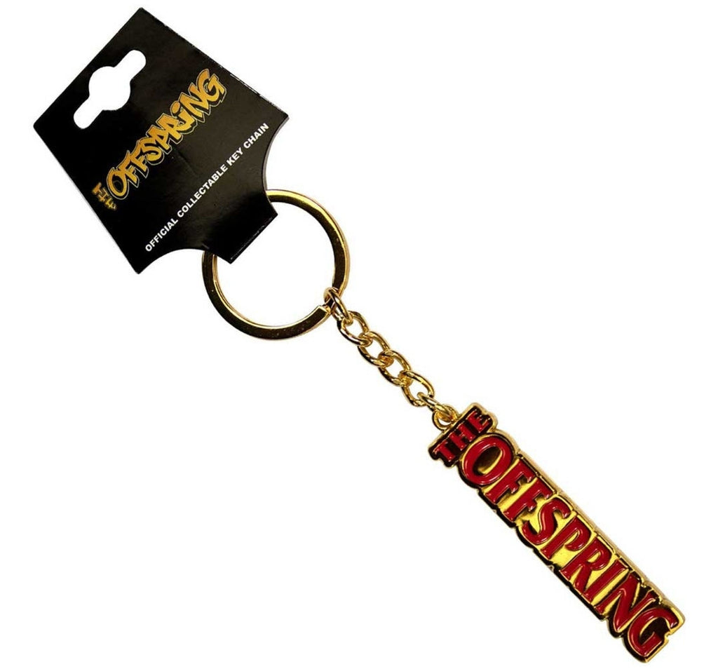 The Offspring Logo Keychain – Official Licensed Light Gold Plated Metal Keyring