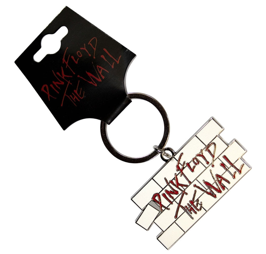Official Pink Floyd 'The Wall Wall Logo' Keychain - Nickel Plated Enamel | Prog Rock Gift
