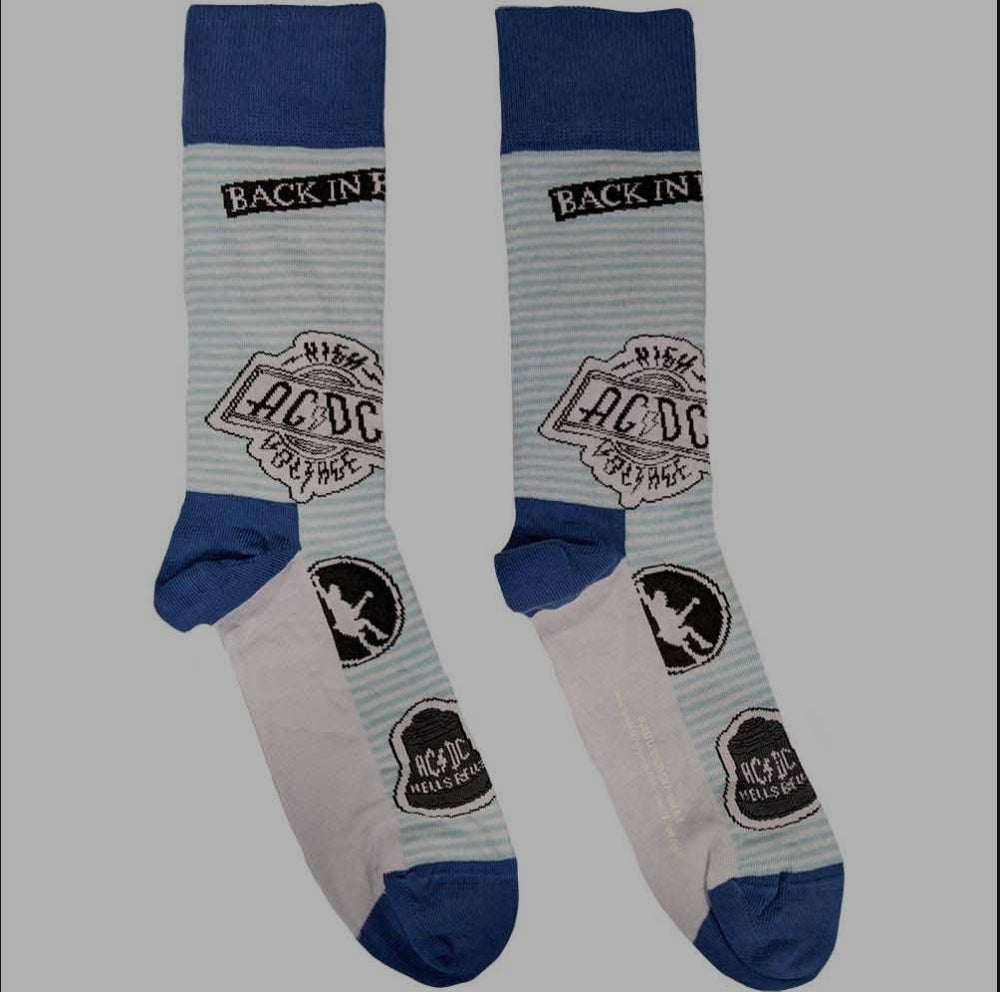 AC/DC Icons Ankle Socks – Official Licensed Black Socks
