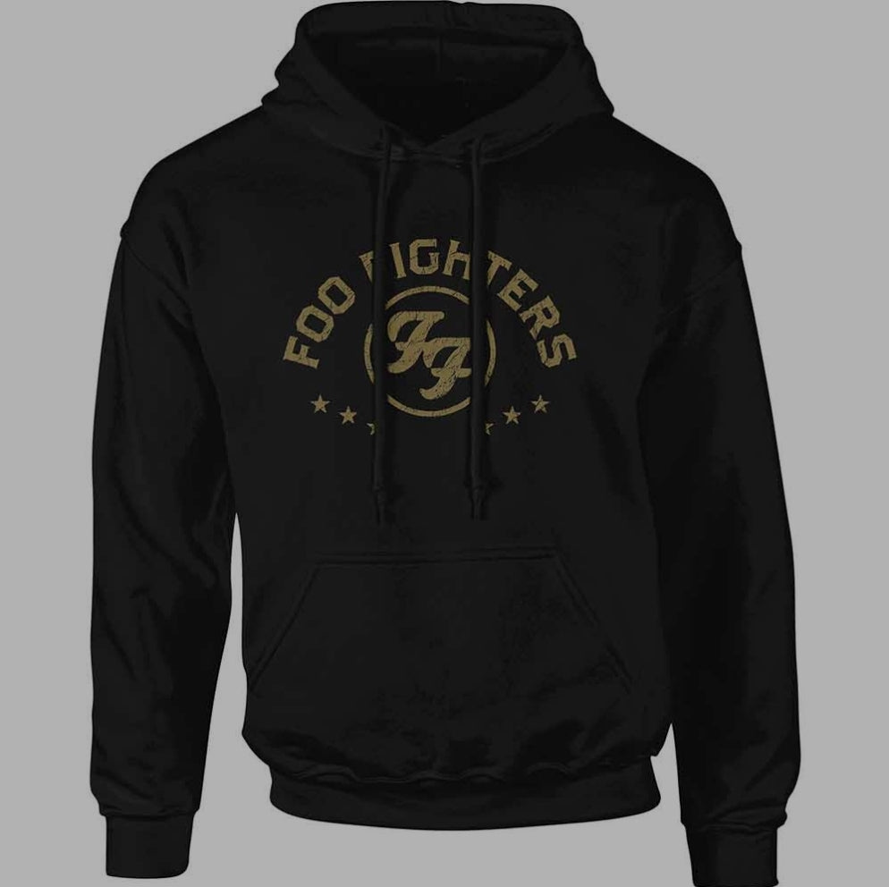 Foo Fighters Arched Stars Pullover Hoodie – Official Licensed Black Hoodie