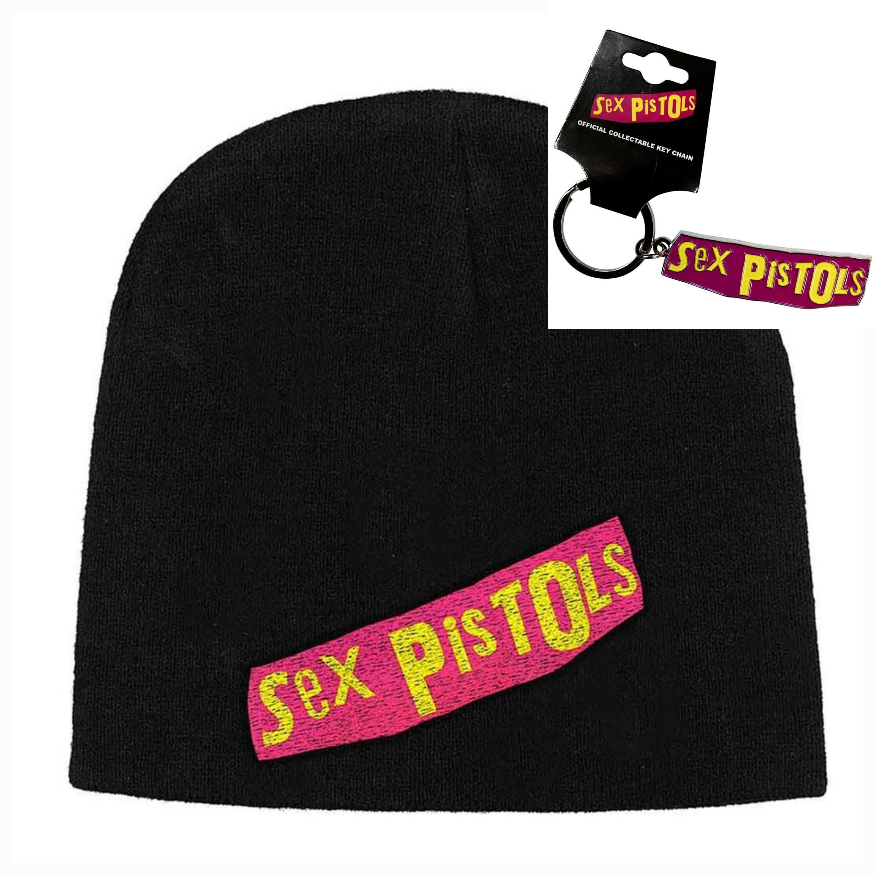Official Sex Pistols Gift Bundle – Beanie Hat + Keychain | Christmas Punk Gift