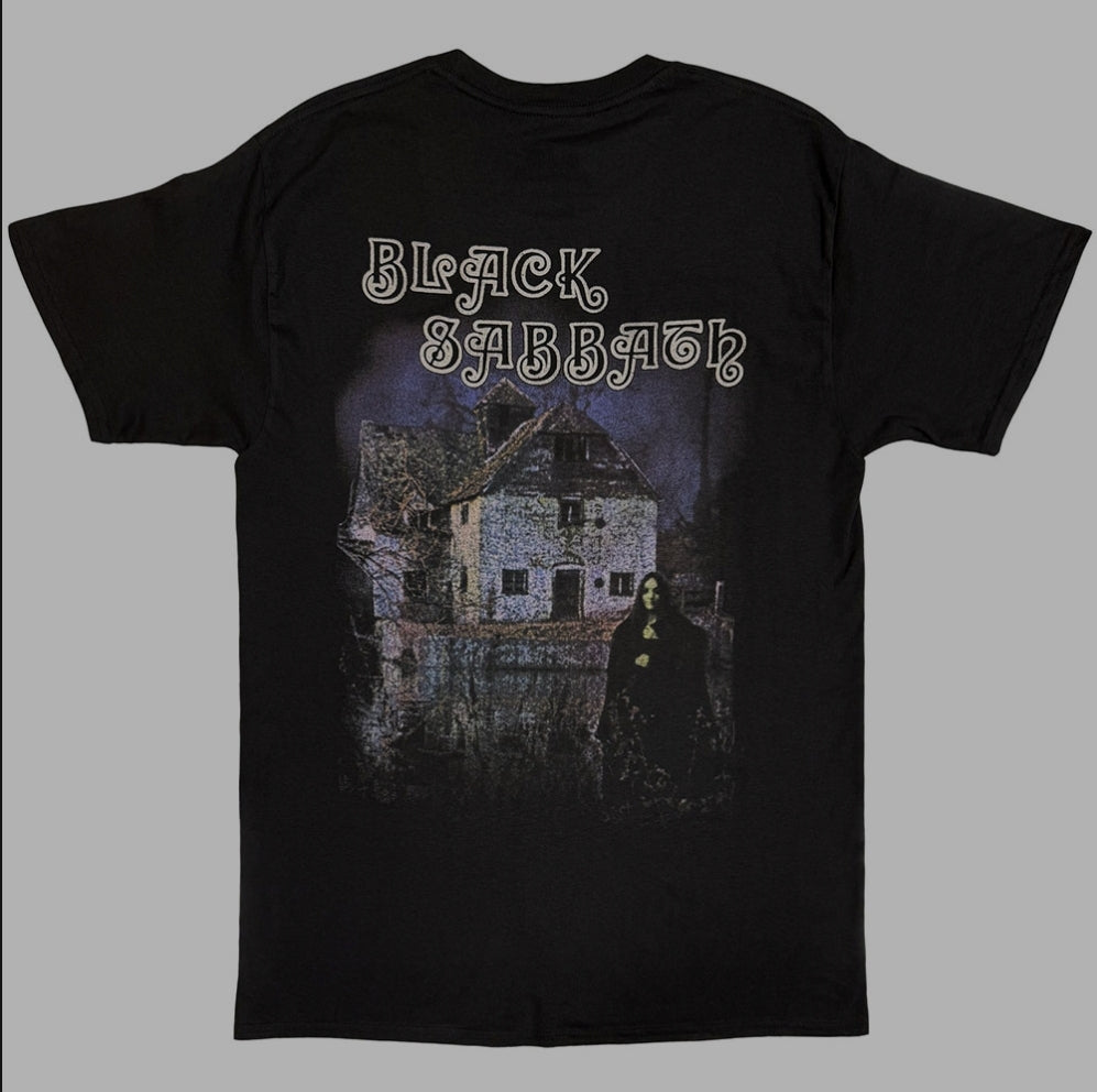Official Licensed Black Sabbath 'Debut Album' T-Shirt - Unisex Black Front & Back Print