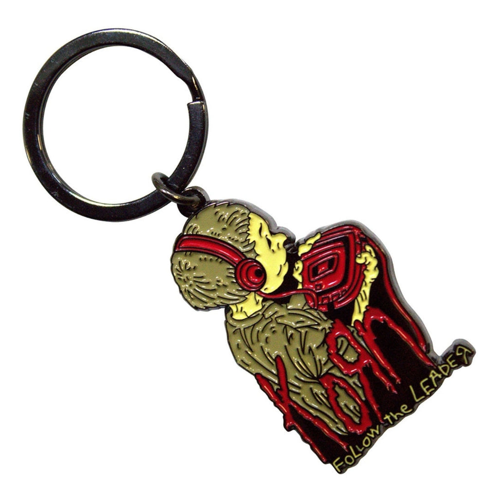 Korn 'Follow The Leader' Keychain – Official Licensed Black Dye Coated Metal Keyring