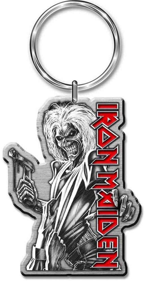Official Iron Maiden 'Killers' Eddie Keychain - Enamel Infill Metal | Metalhead Gift