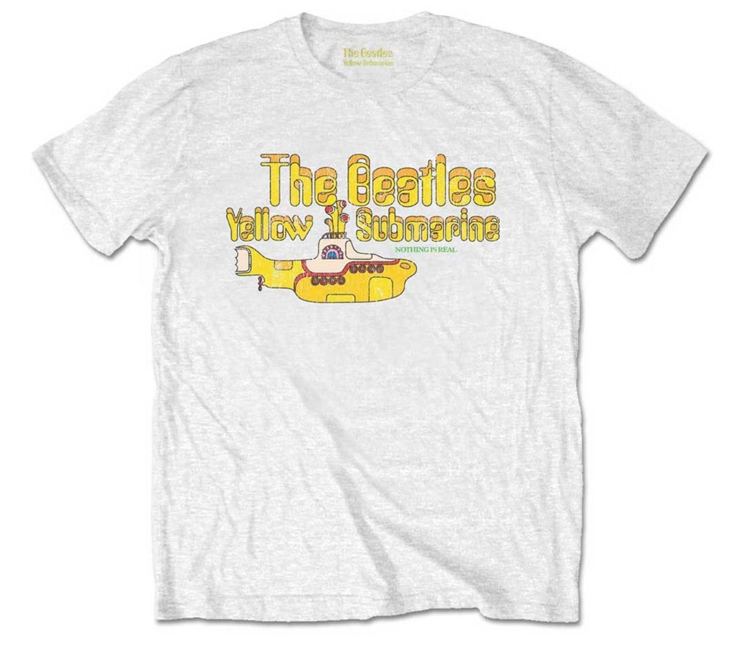 The Beatles - Nothing Is Real (Yellow Submarine 1968) T-shirt Noir (Officiel Sous Licence)