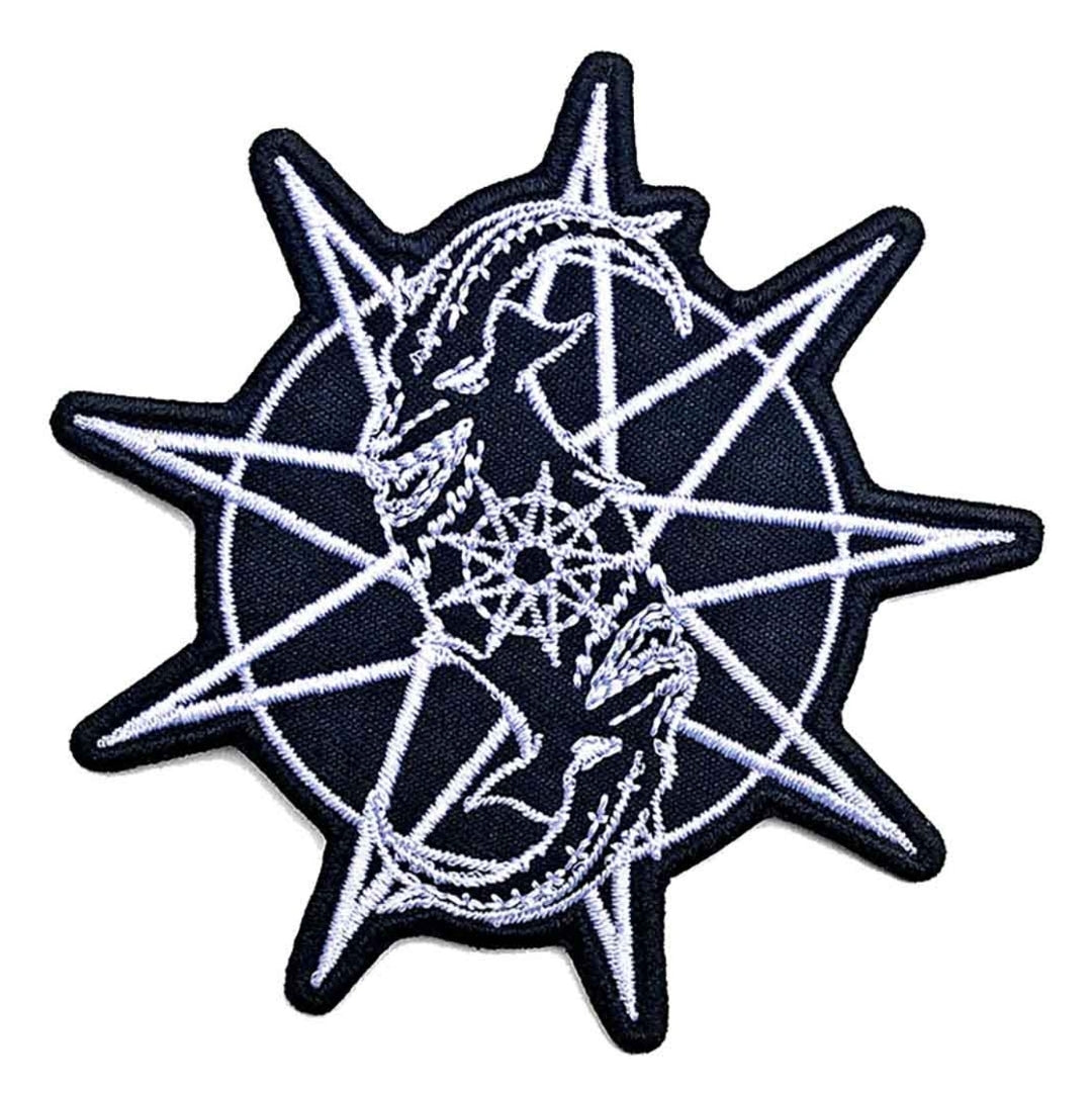 Official Slipknot 'Goat Star' Woven Patch - Iron-On Pentagram ROAR! | Metal Gift