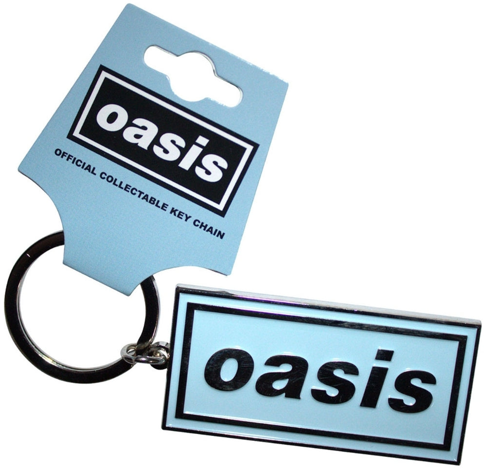 Official Oasis 'Logo Sky Blue' Keychain - Nickel Plated Enamel | Live '25 Tour Essential