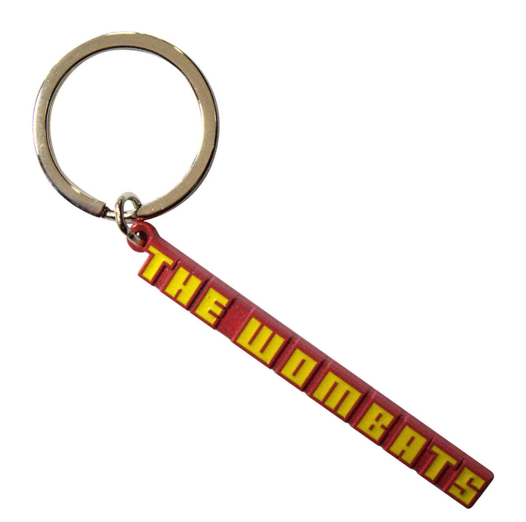 The Wombats Logo Keychain – Official Licensed Colour Dye Coated Metal Keyring