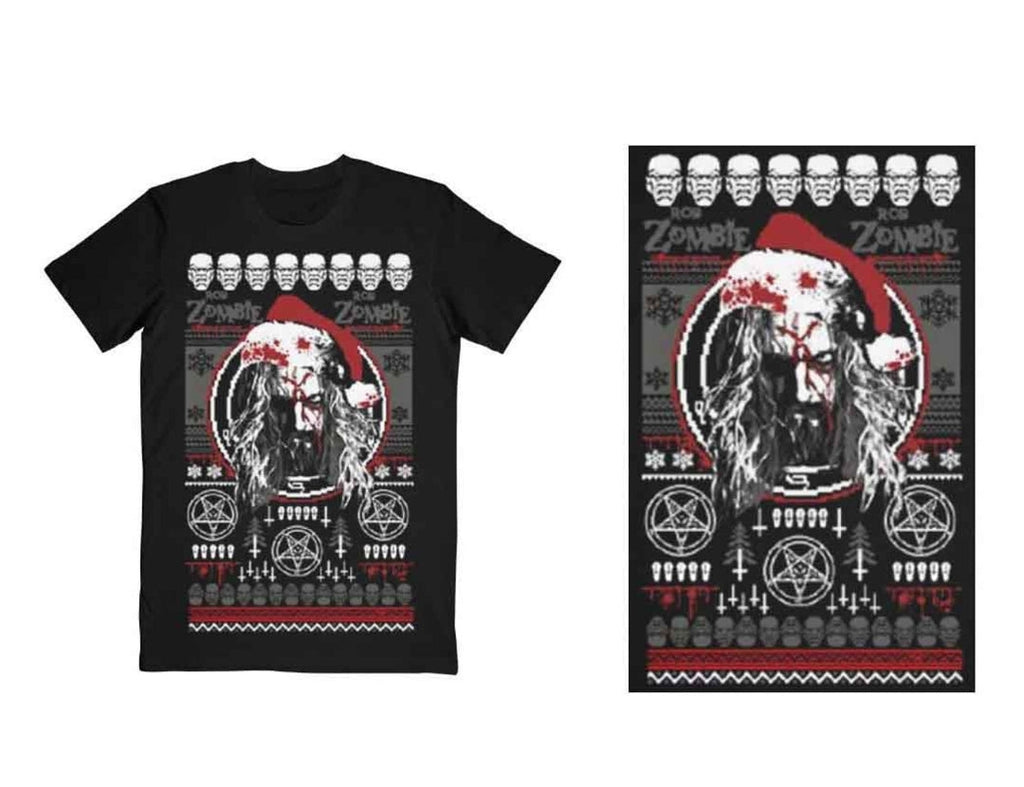 Rob Zombie - Bloody Santa T-Shirt Black (Official Licensed)