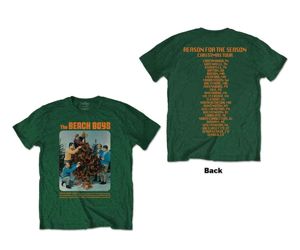 The Beach Boys - Xmas Album T-Shirt Green (Official Licensed)