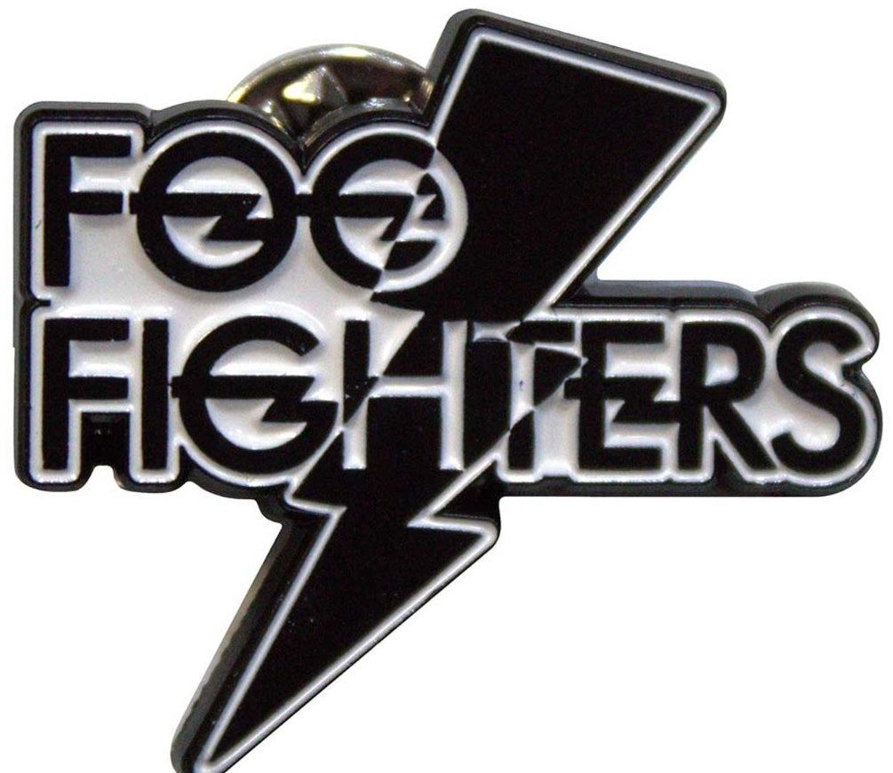 Official Foo Fighters 'Flash Logo' Pin Badge - Black Dye Enamel | Rock Gift