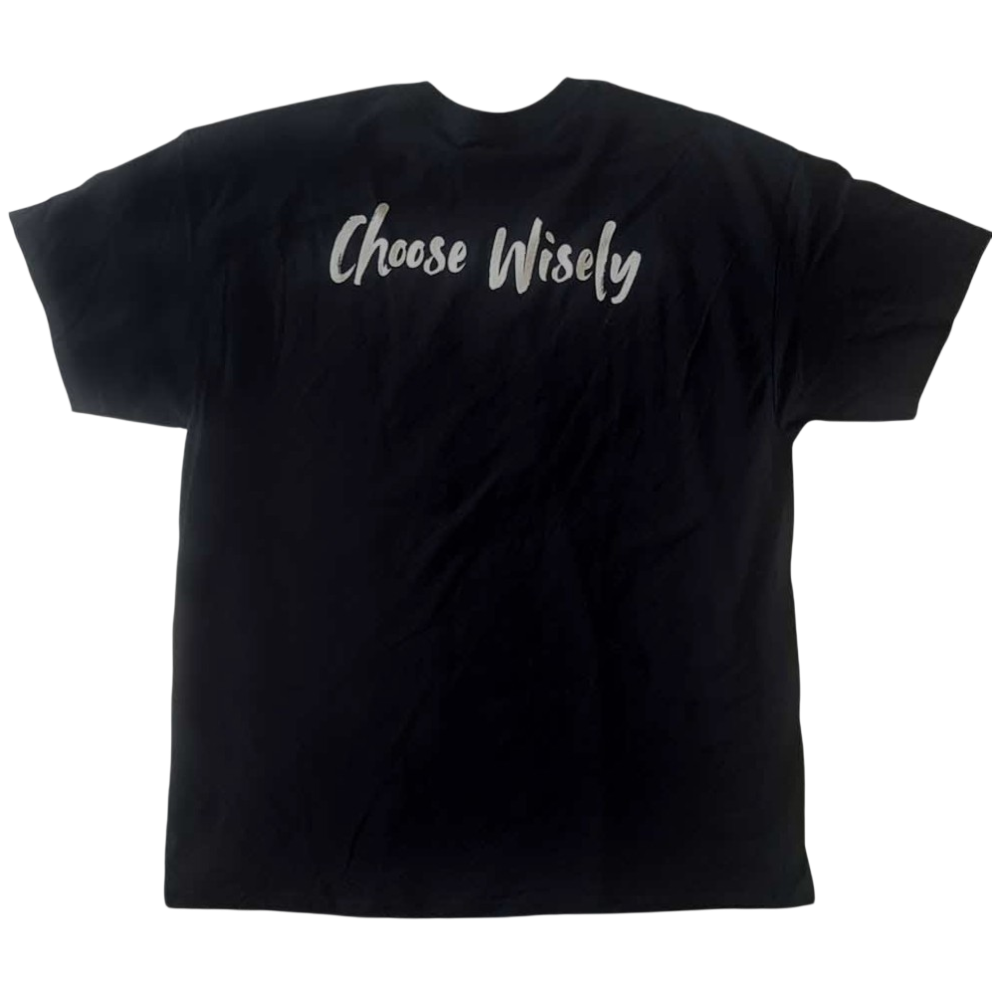 Official Licensed J. Cole 'Choose Wisely' T-Shirt - Unisex Black Front & Back Print (Selling Fast!)