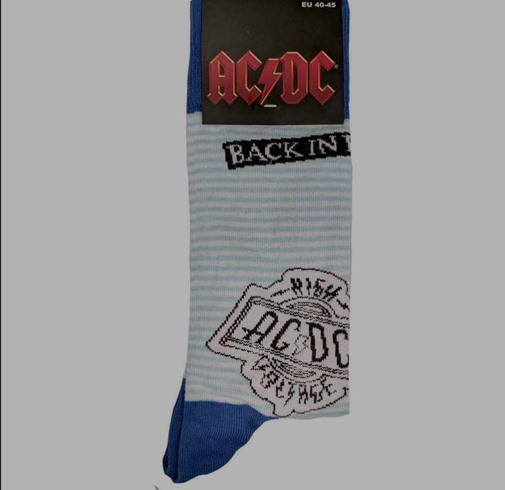 AC/DC Icons Ankle Socks – Official Licensed Black Socks