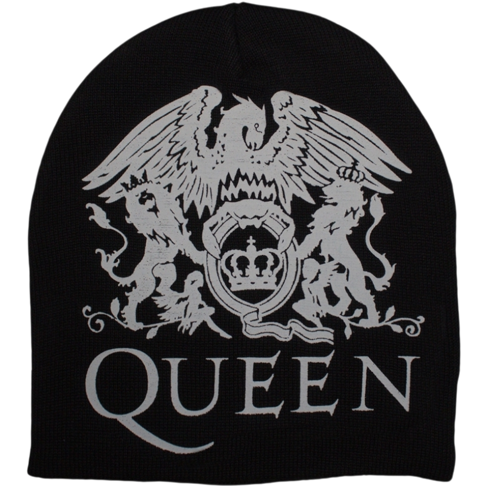 Queen ‘Crest’ Black Beanie – Official Licensed Unisex Hat
