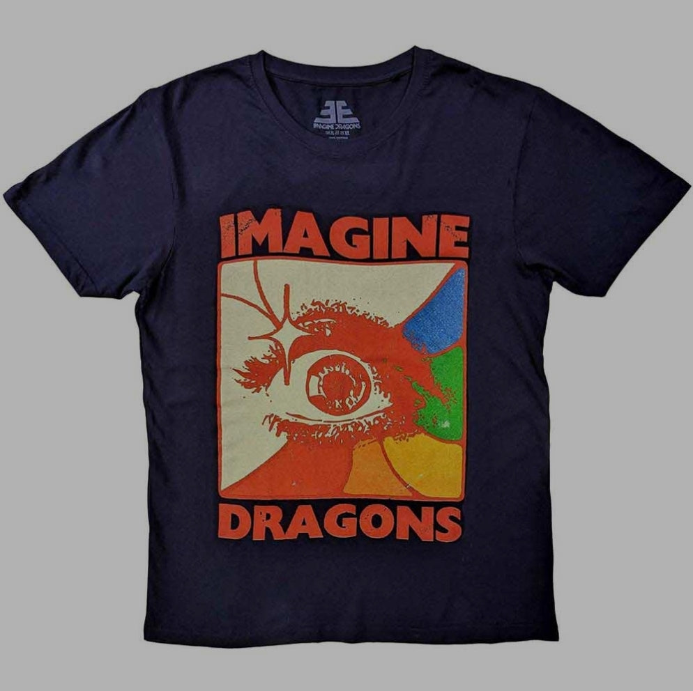 Official Licensed Imagine Dragons 'Eye' T-Shirt - Unisex Black Front Print