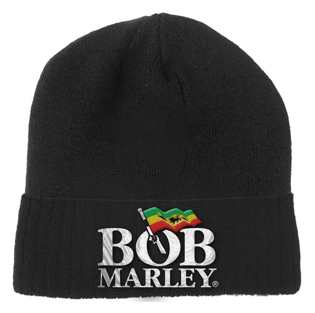 Official Bob Marley Logo Black Beanie Hat