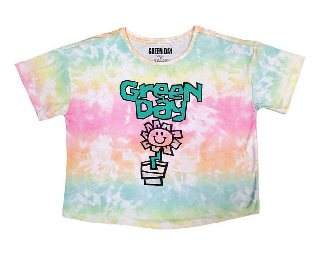 Official Green Day 'Flower Pot' Short-Sleeve Pyjamas - Last Chance! | Punk Tie-Dye Christmas Eve Box PJ's