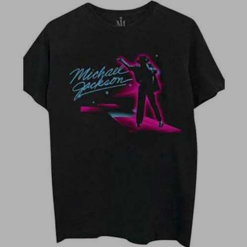 Michael Jackson Neon T-Shirt – Official Licensed Black Tee