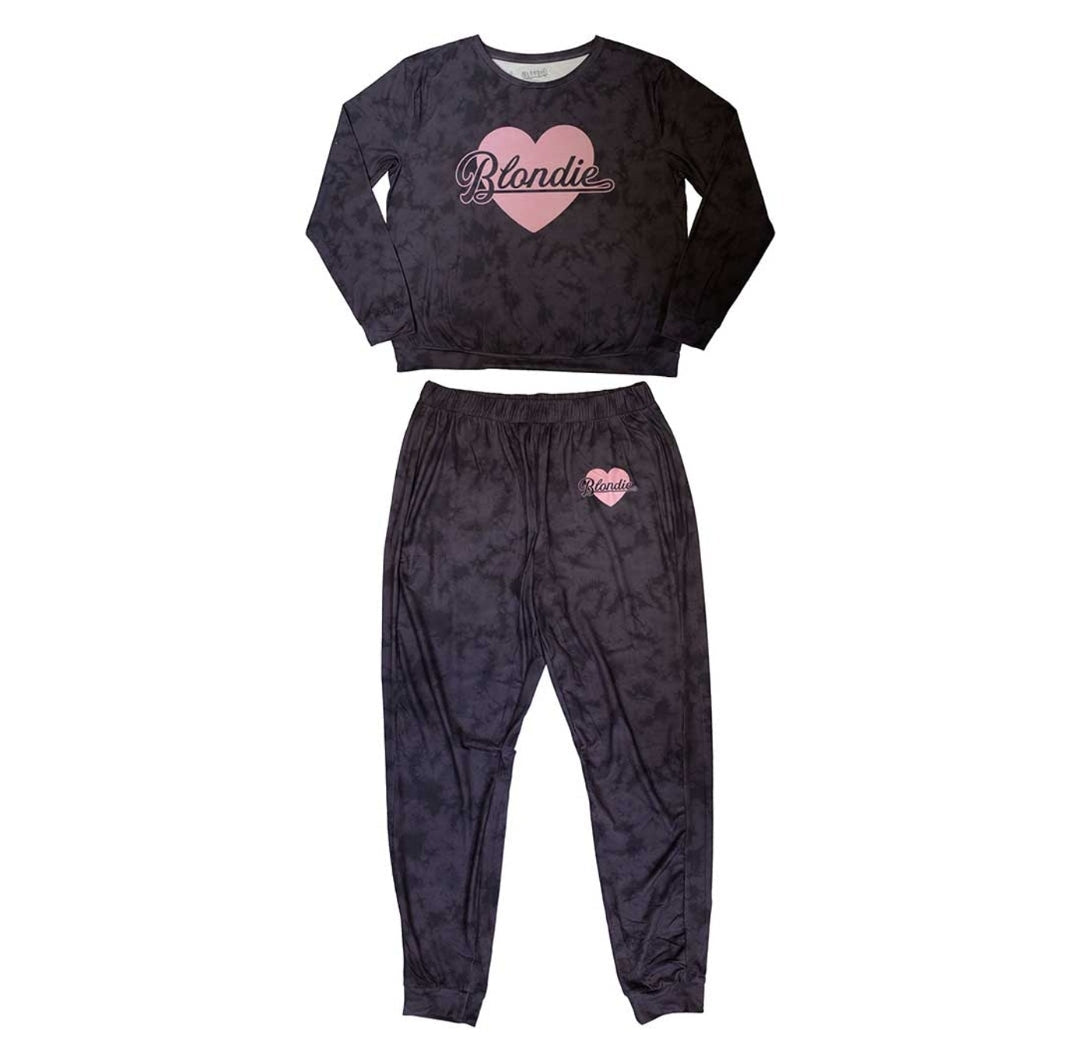 Official Blondie 'Heart Of Glass' Long-Sleeve Pyjamas - Last Chance! | New Wave Christmas Eve Box PJ's