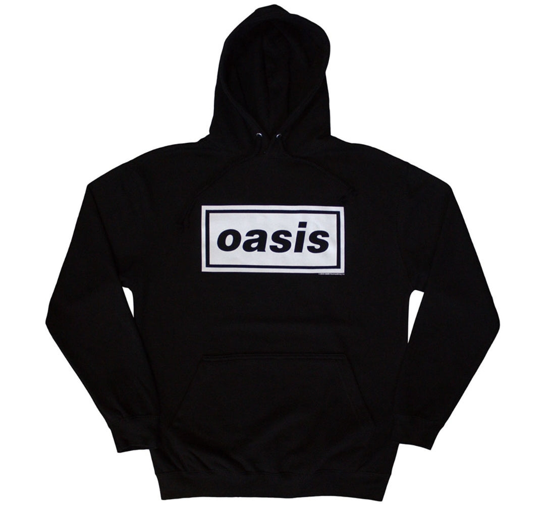 Official Oasis Decca Logo Black Hoodie - Size XXL - LAST CHANCE