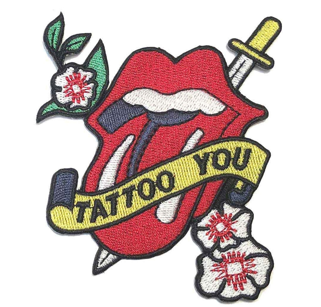 Official Rolling Stones 'Tattoo You' Woven Patch - 10cm Sew-On LICK! | Rock Gift