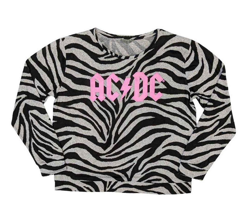 Official AC/DC Ultimate High-Voltage Lounge Bundle – Zebra Pyjama Set + Dressing Gown + Back In Black Socks
