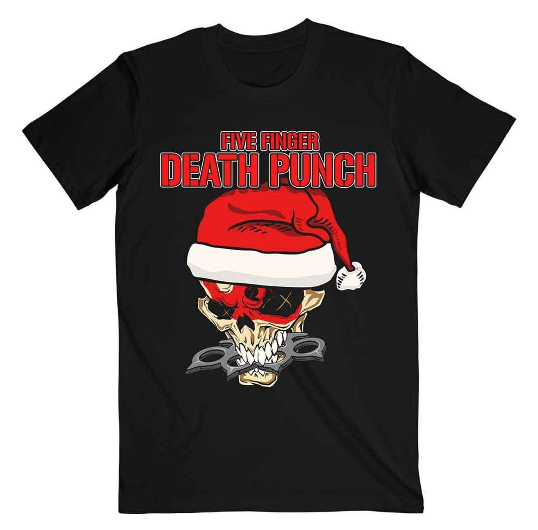 Five Finger Death Punch - Santa Knucklehead T-Shirt Black (Official Licensed)