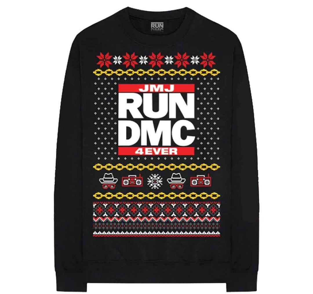 Run DMC - Holiday Logo Sweatshirt Black (Official Licensed)
