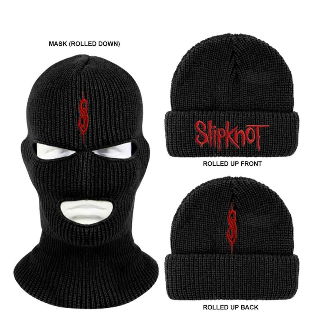 Official Slipknot Logo Mask Black Beanie Hat