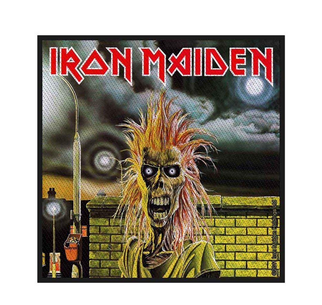 Official Iron Maiden 'Eddie Debut' Woven Patch - 100mm Square GRRR! | Metal Gift