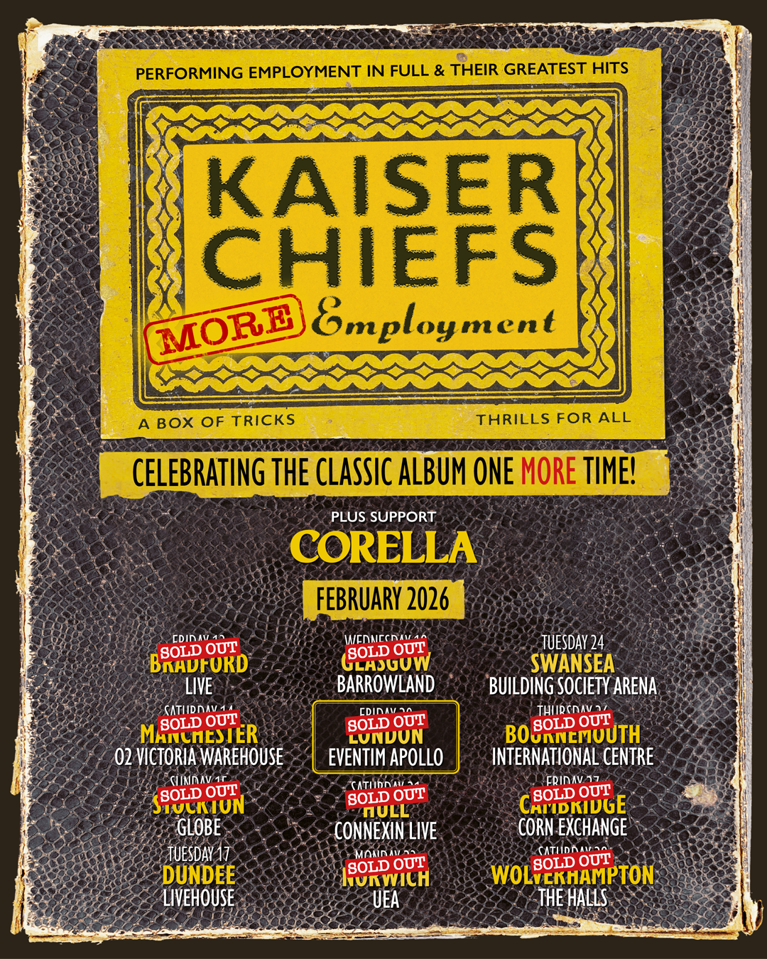 Official Licensed Kaiser Chiefs 'Skewed Logo' Pin Badge - Antiqued Silver Metal Enamel Pin
