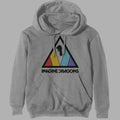 Official Licensed Imagine Dragons 'Triangle Logo' Pullover Hoodie - Unisex Off White Front Print