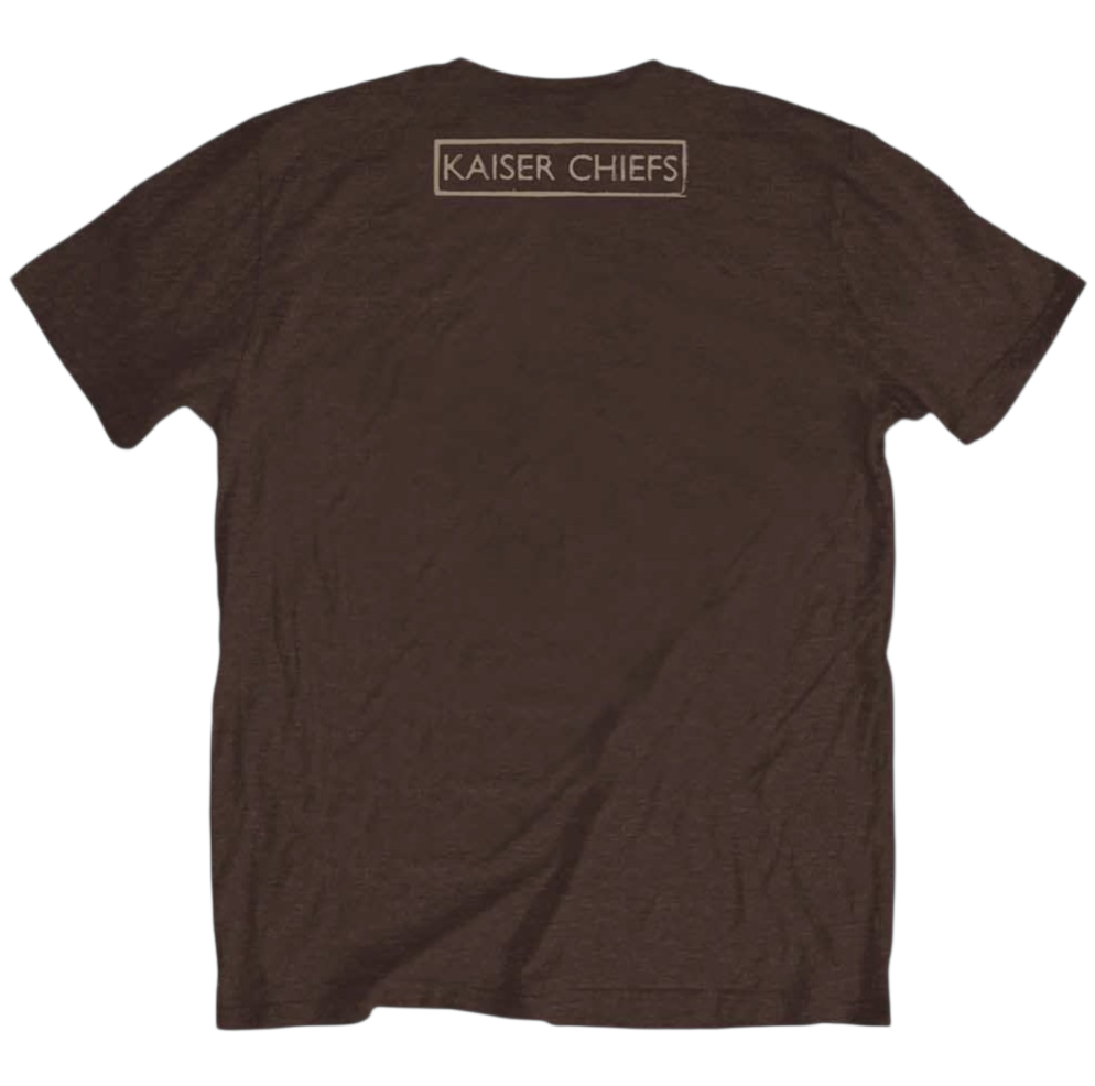 Official Licensed Kaiser Chiefs 'Everything Is Brilliant' T-Shirt - Unisex Chestnut Brown Front & Back Print