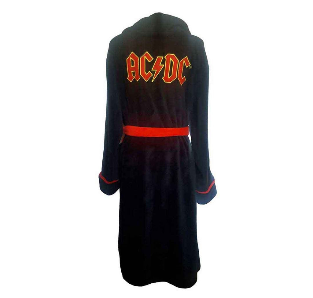 Official AC/DC Ultimate High-Voltage Lounge Bundle – Zebra Pyjama Set + Dressing Gown + Back In Black Socks