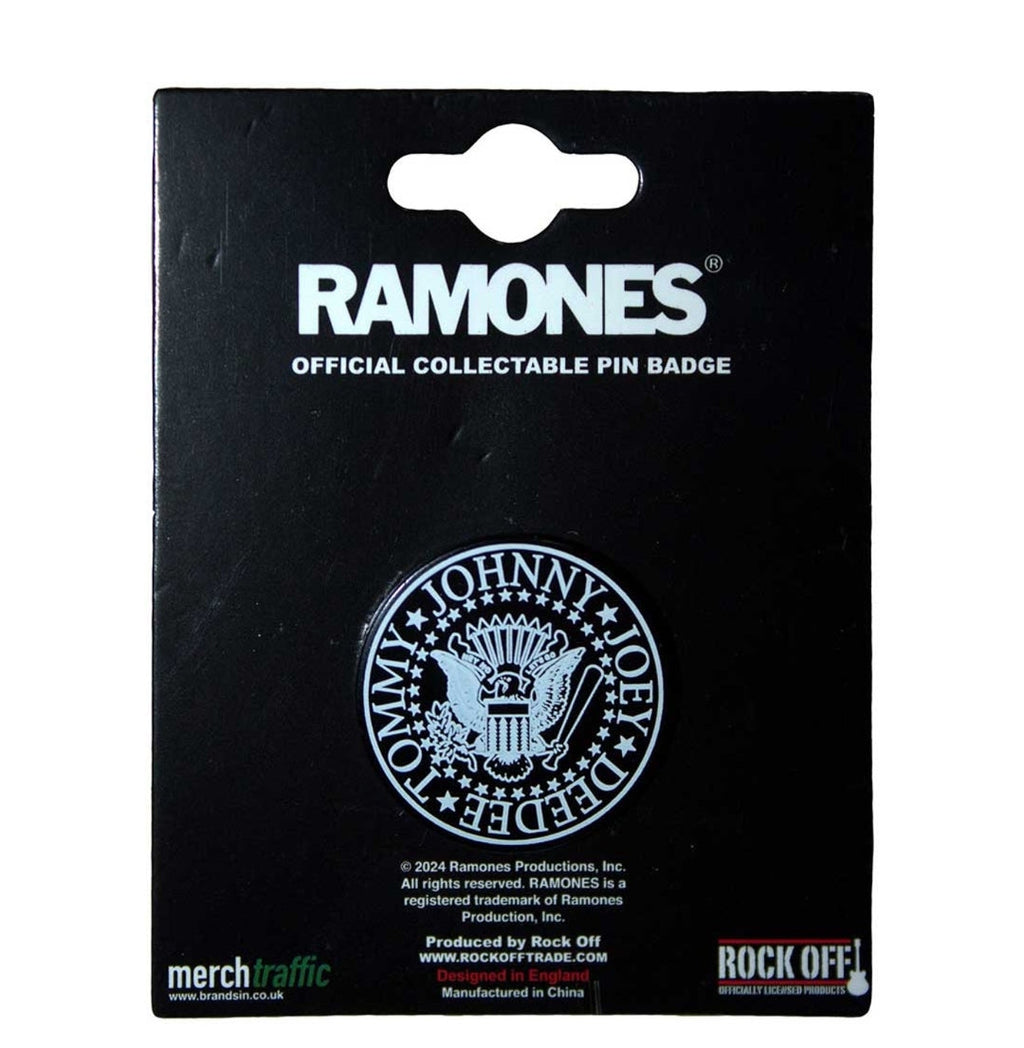 Official Ramones 'Presidential Seal Emblem' Pin Badge - Black Dye | Punk Gift